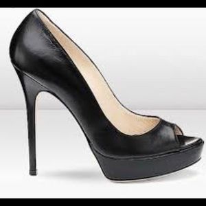Jimmy choo crown 120mm kid black size 37 worn 1x